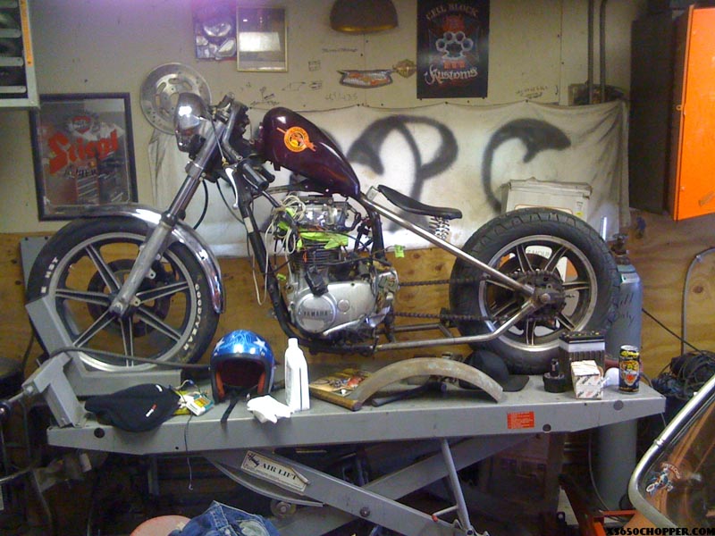 78 xs650s bobber in the making