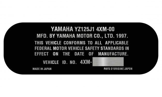 where is the vin number on a motorcycle