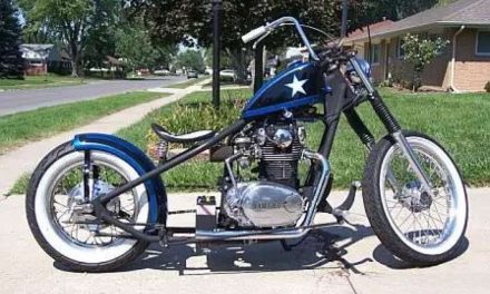 Candy blue XS Bobber I built