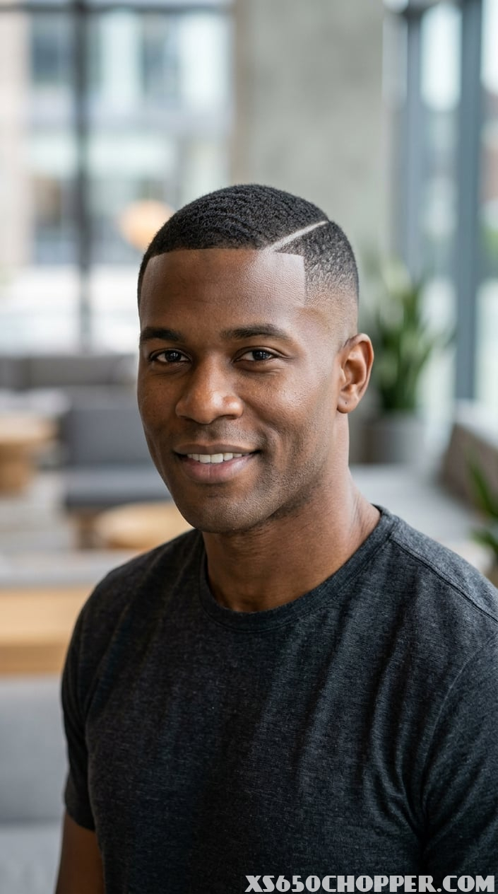 Portrait of a man with a short, neatly styled haircut against a neutral blurred background.