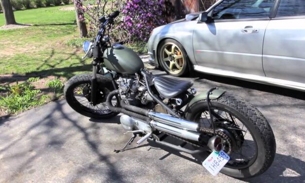1972 Yamaha XS650 Bobber Exhaust vid