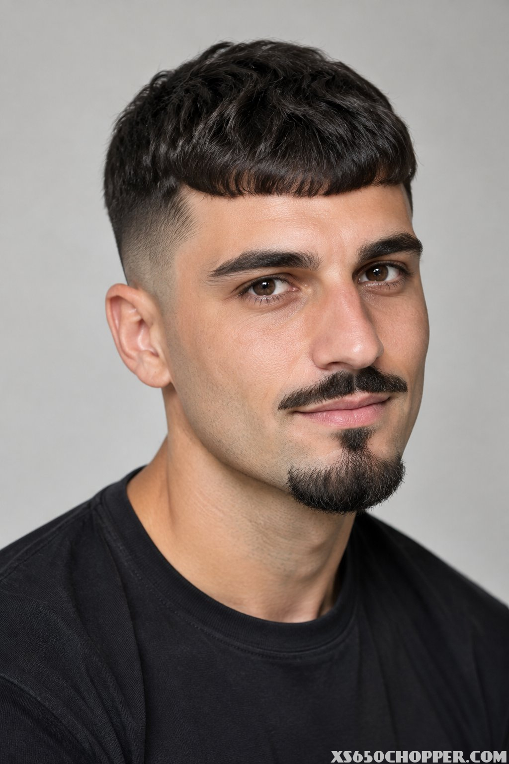 A man posing against a plain background.