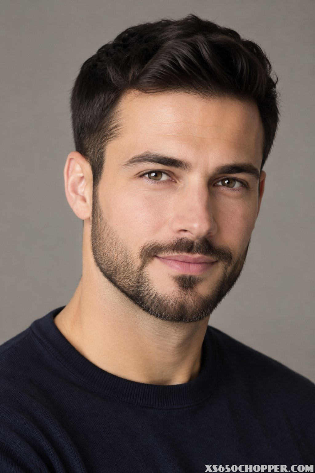 A man with a neatly trimmed circle beard.