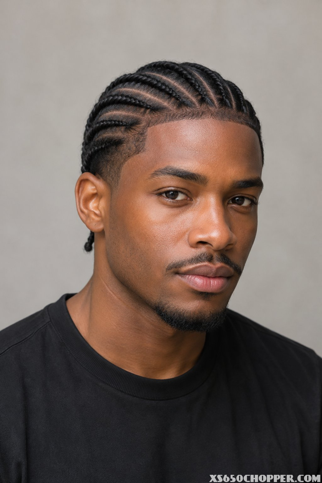 A man poses against a plain studio background.